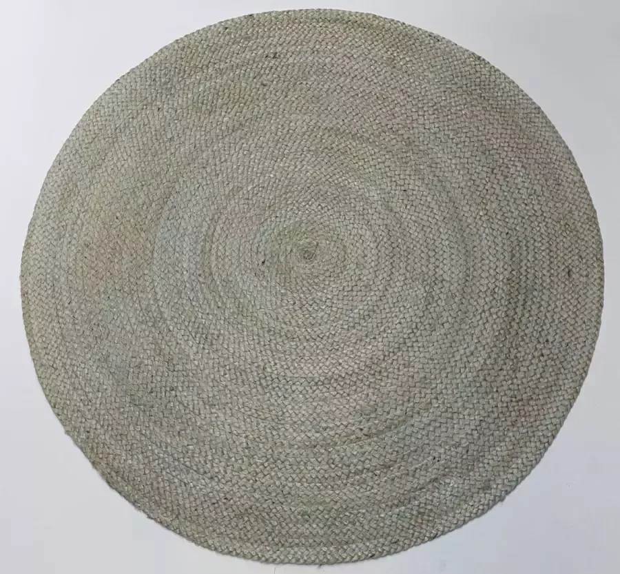 Rocaflor Vloerkleed Jute geweven rond 120cm Pale Aqua