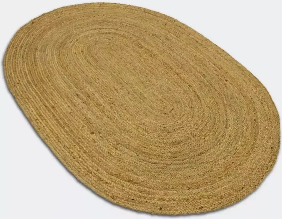 Rocaflor Vloerkleed jute ovaal 120x180cm