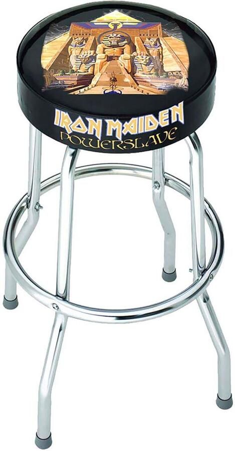 Rocksax Iron Maiden Powerslave Barkruk Zwart