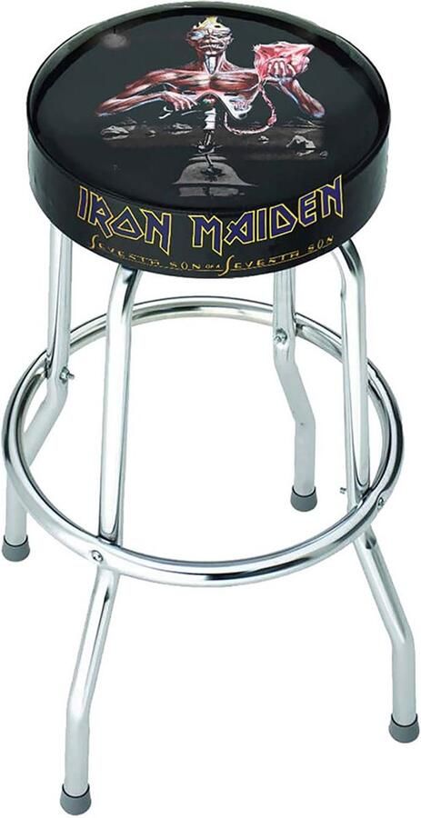Rocksax Iron Maiden Seventh Son Barkruk Zwart