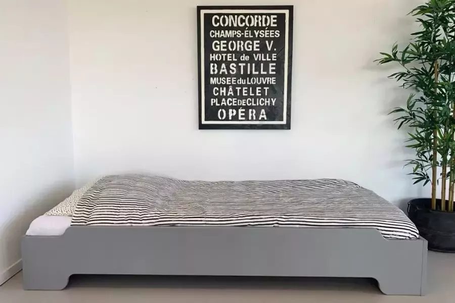 Rockwood Montessori Vloerbed Twins Grijs 2 bedden