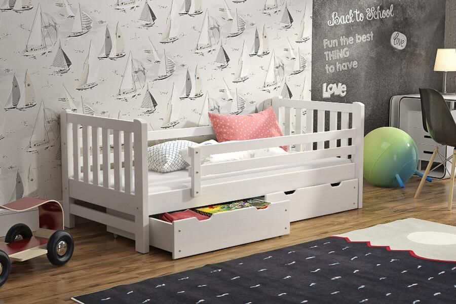 Rockwood Kinderbed Tim Wit inclusief montage met lattenbodem matras en bedtextielpakket