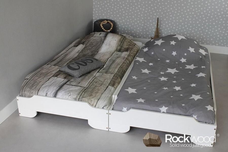 Rockwood Montessori Vloerbed Twins Wit 2 bedden