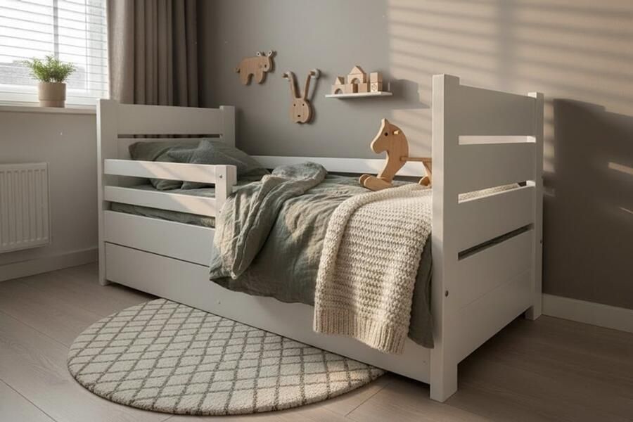 Rockwood Peuterbed Milly en Mo Wit inclusief montage met lattenbodem matras Polyclean en luxe textielpakketIk wil een gratis peuterdekbed - Foto 2