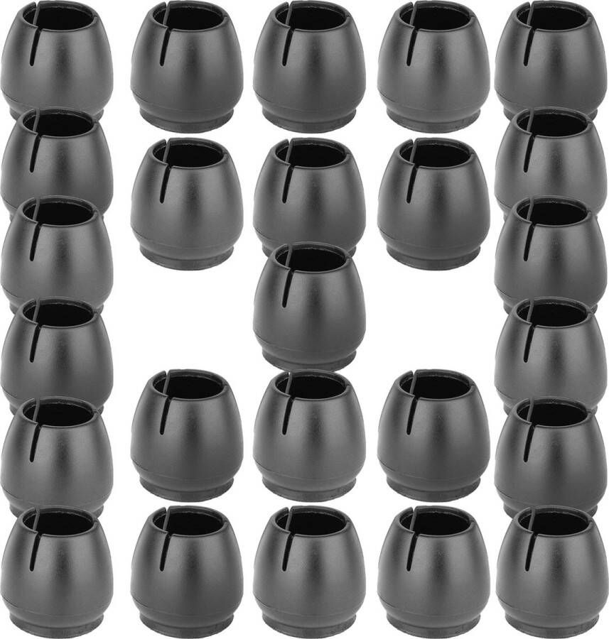 Roegaarden Stoelpoot Beschermers – Stoelpootdoppen – 12-16mm – 24 stuks – Zwart