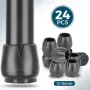 Roegaarden Stoelpoot Beschermers – Stoelpootdoppen – 12-16mm – 24 stuks – Zwart - Thumbnail 1