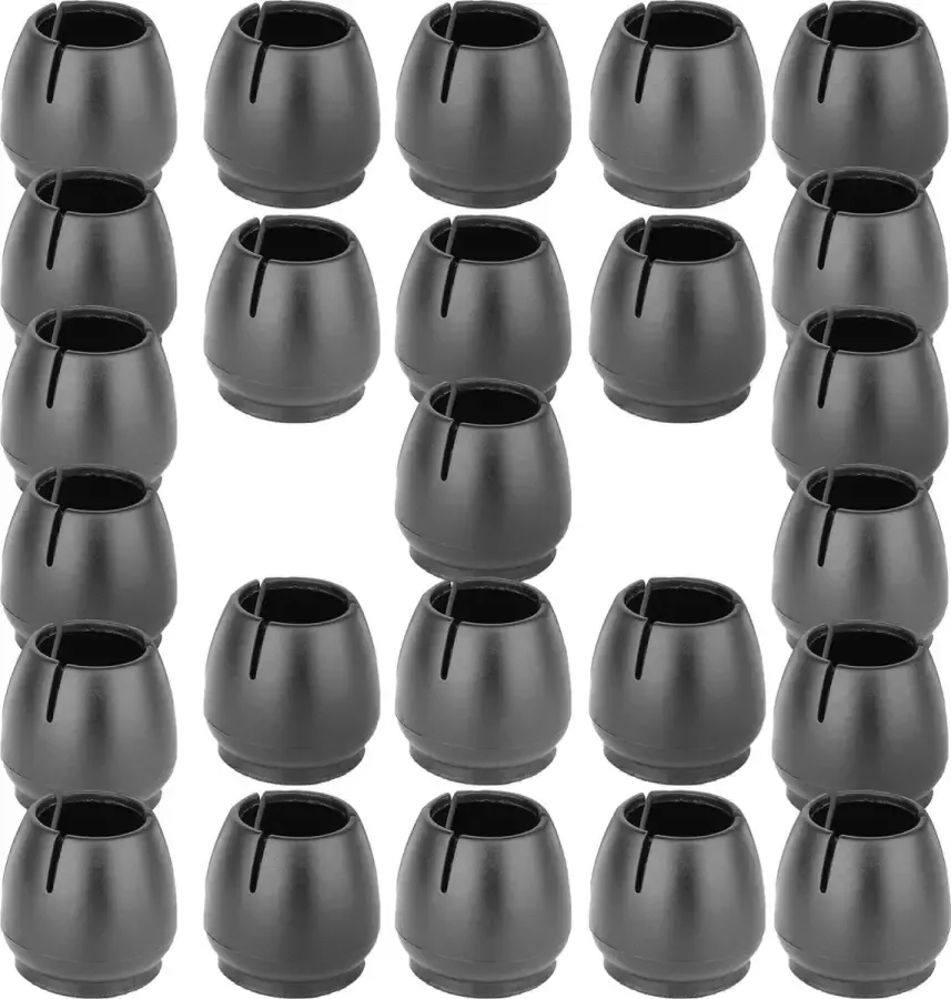 Roegaarden Stoelpoot Beschermers – Stoelpootdoppen – 17-21mm – 24 Stuks – Zwart