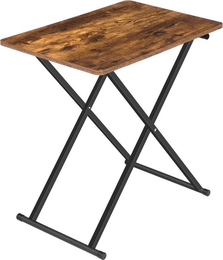 Roggi Klaptafel – Inklapbare Tafel – Vouwtafel – Klapbare Bijzettafel – Snacktafel Verstelbare Bedtafel 60 x 40 x 60 cm
