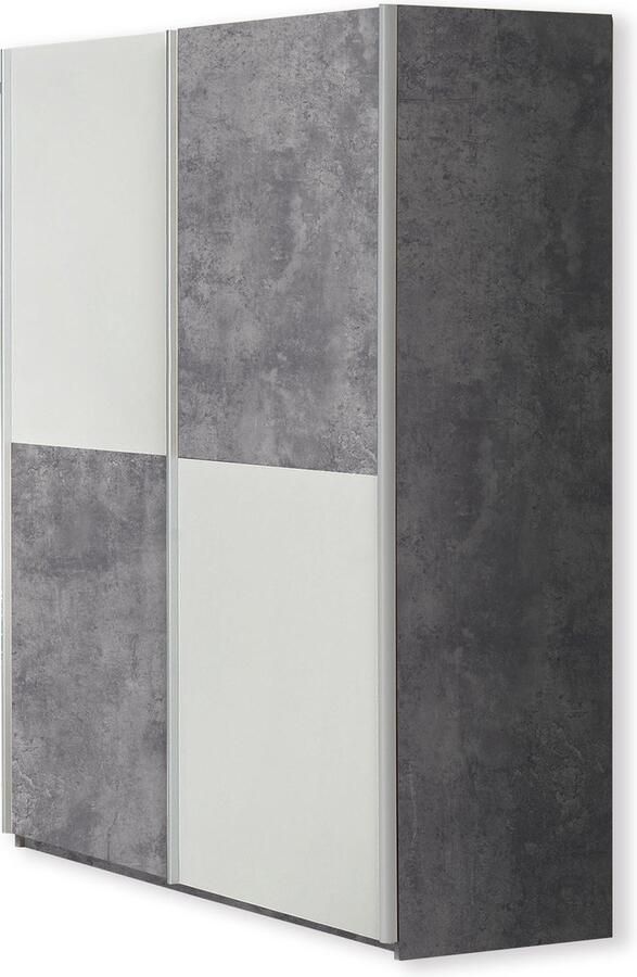 Roller Schuifdeurkast betonlook 120 cm