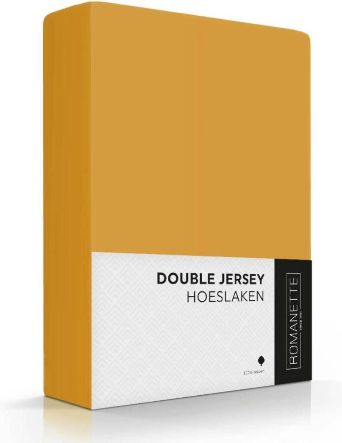 Romanette Hoeslaken Geel Doublejersey (hoekhoogte 30 cm ) TE550962 B 200 x L 200 cm B 200 x L 220 cm B 200 x L 230 cm Extra breed Geschikt voor Matras