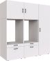 Roomart Store Nederland B.V. Roomartstore Multiwash 3 Plus Wasmachine & Wasdroger kast Met Uittrekbare Wasmand Planken Extra Opbergruimte Minimaliseert Trillingen - Thumbnail 2
