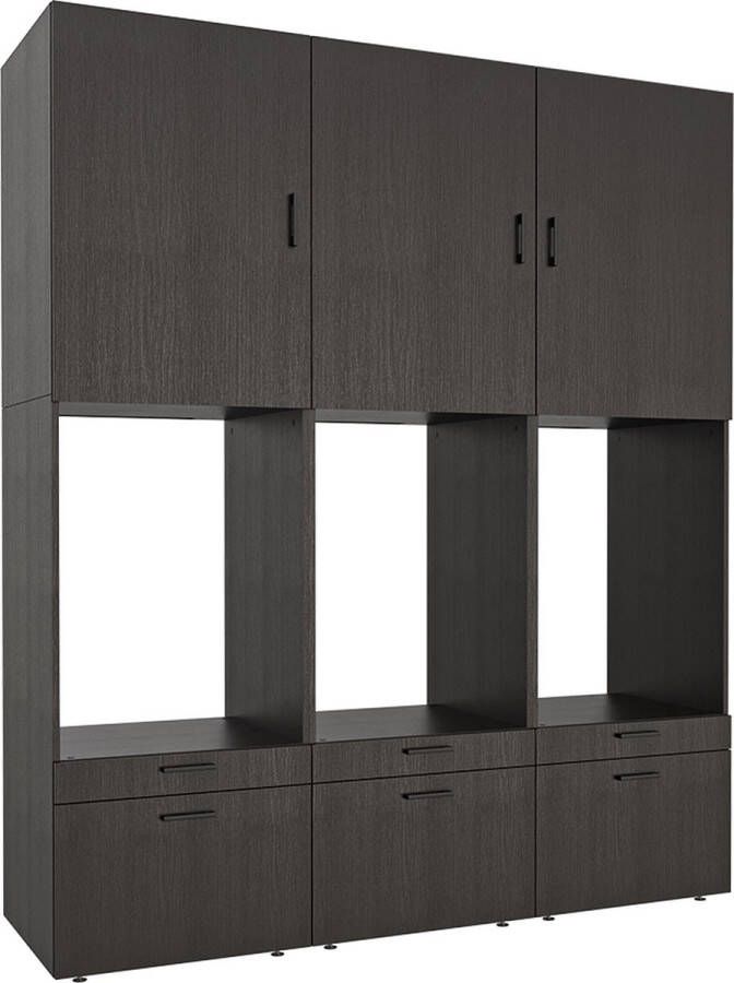 Roomart Store Nederland B.V. MultiWash 3.0 Wasmachine & Wasdroger kast met koelvak Met Uittrekbare Wasmand Planken Extra Opbergruimte Minimaliseert Trillingen