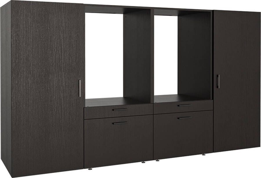 Roomart Store Nederland B.V. MultiWash 4 Wasmachine & Wasdroger kast Met Uittrekbare Wasmand Planken Extra Opbergruimte Minimaliseert Trillingen