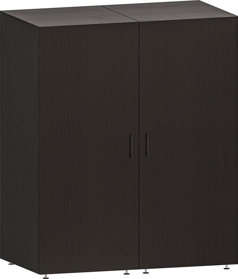 Roomart Store Nederland B.V. SmartWall Lage Opbergkast Set van 2 Optimale Opbergruimte en Stijlvol Design Zwart eiken