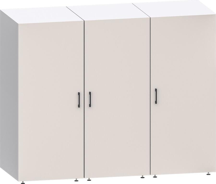 Roomart Store Nederland B.V. SmartWall Lage Opbergkast Set van 3 Flexibele Opbergruimte en Modern Design Wit