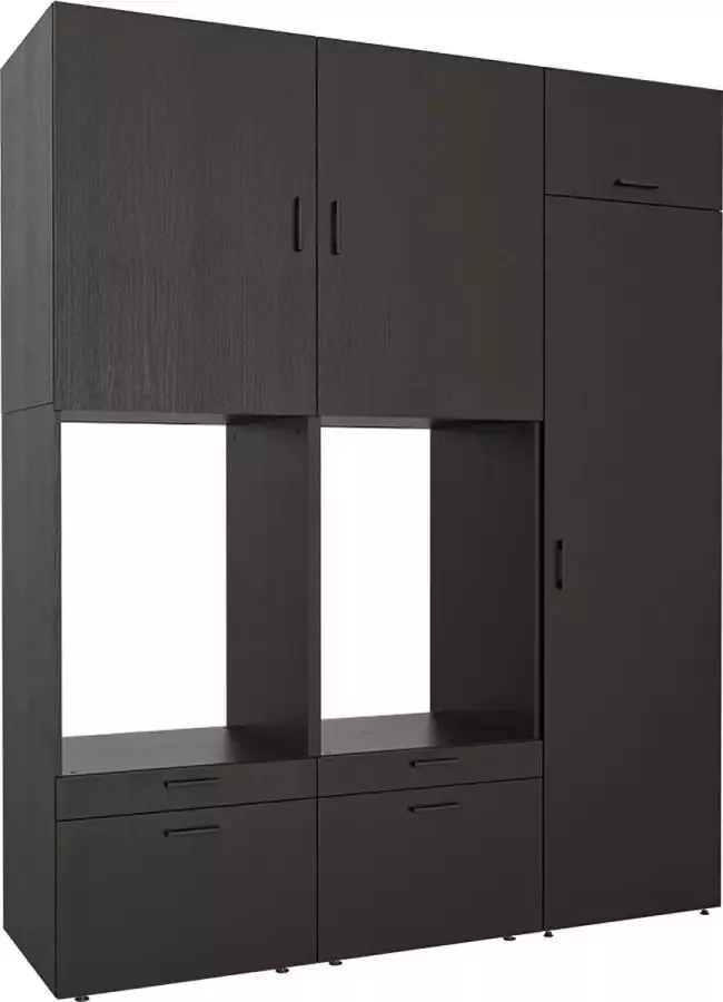 Roomart Store Nederland B.V. Roomartstore Multiwash 3 Extra Wasmachine & Wasdroger kast Met Uittrekbare Wasmand Planken Extra Opbergruimte Minimaliseert Trillingen