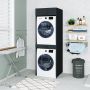 Roomart Store Nederland B.V. Roomartstore SmartStack Duo Plus Wasmachine & Wasdroger kast Met Uittrekbare Wasmand Planken Extra Opbergruimte Minimaliseert Trillingen - Thumbnail 2