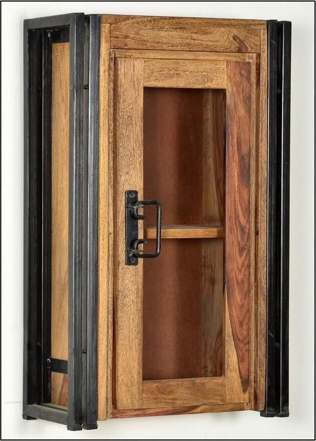 Leen Bakker Badkamer bovenkast Quin bruin 72x44x21 cm