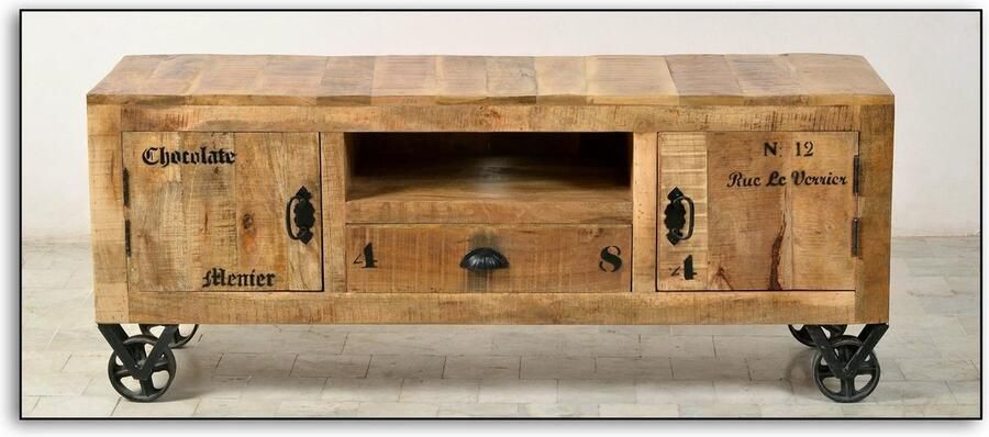 SIT Tv-meubel Rustiek in factory-design breedte 140 cm shabby chic vintage - Foto 5