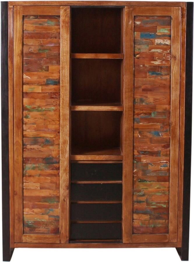 SIT Bergkast Mox gekleurd gerecycled hout met ijzer