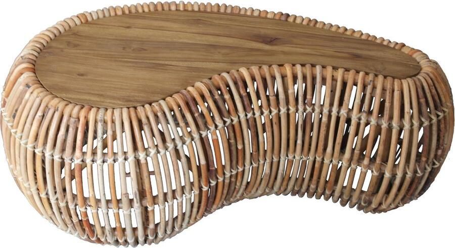 SIT Salontafel Rotan vintage 120 80 cm in niermodel shabby chic vintage - Foto 6