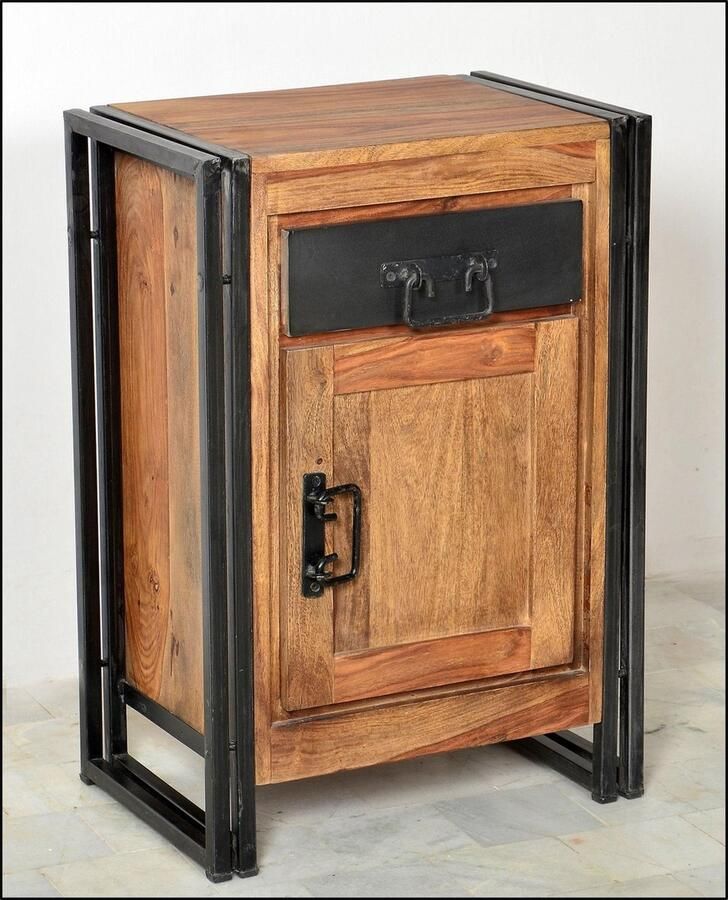 Leen Bakker Nachtkastje Quin 1 lade 1 deur bruin