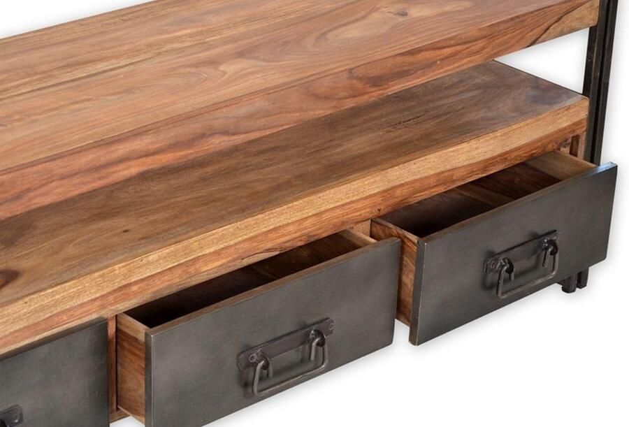 Leen Bakker TV-meubel Quin bruin zwart 55x160x40 cm - Foto 4