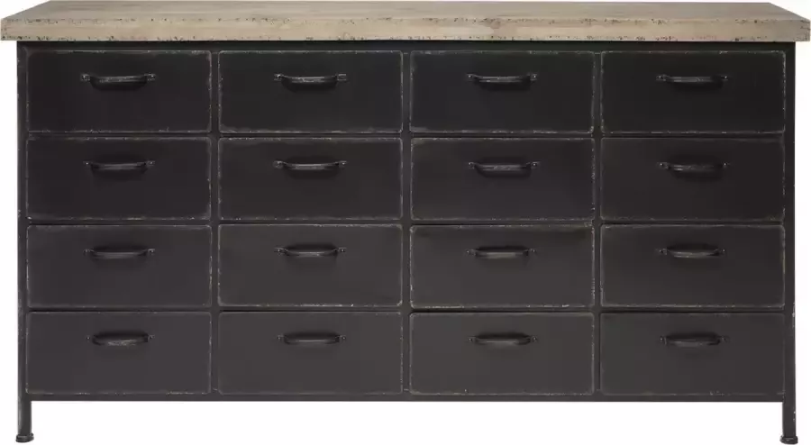 Rootsmann 16 Ladekast Zwart Dressoir Metaal & Hout