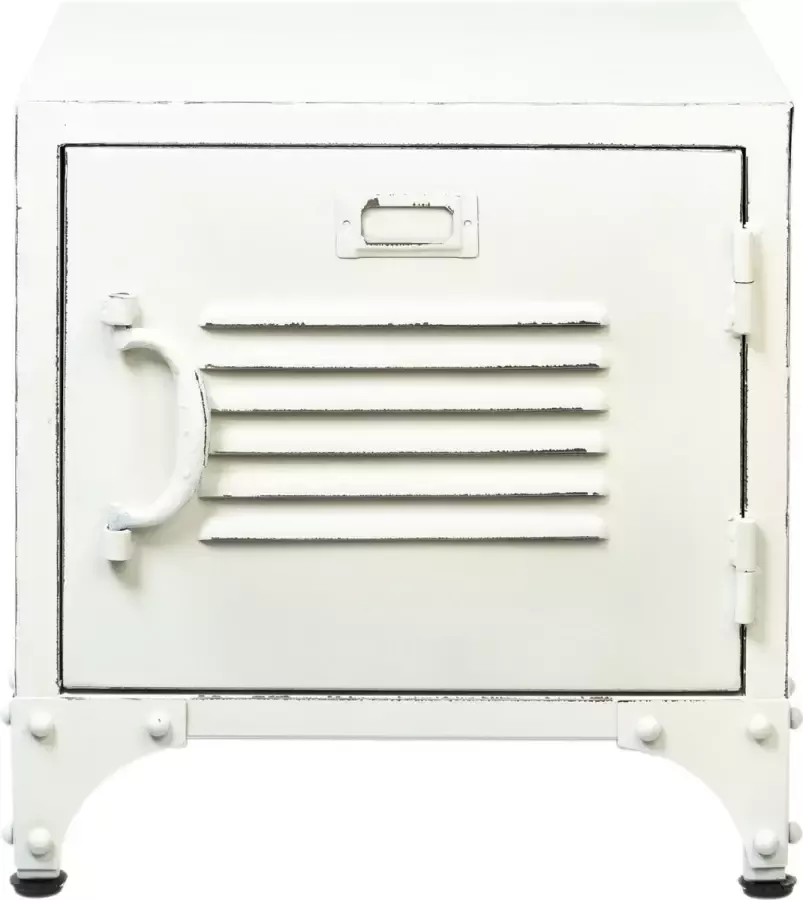 Rootsmann Lockerkast Wit metaal locker kast 1 Deur Nachtkastje Bijzetkastje