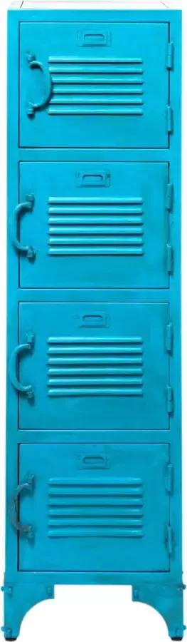 Rootsmann Lockerkast Blauw Locker Met 4 Deuren Lockerkast metaal - Foto 1
