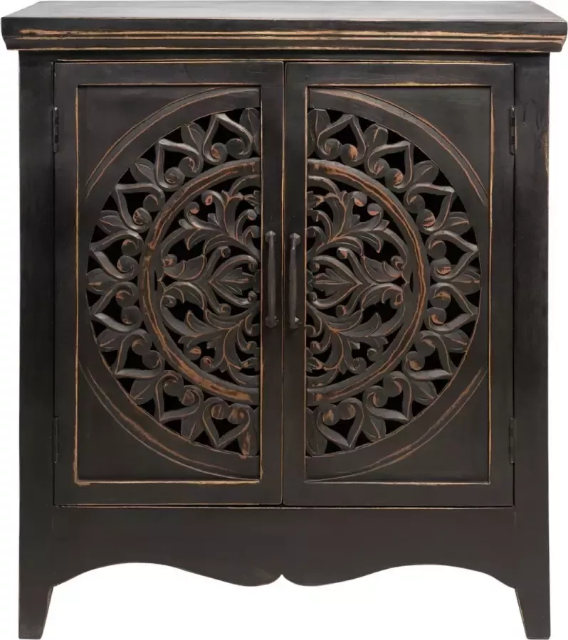 Rootsmann New Classic Zwart Deukjeshoek 1531 Industriële kast Houten buffetkast Woonkamer Kast