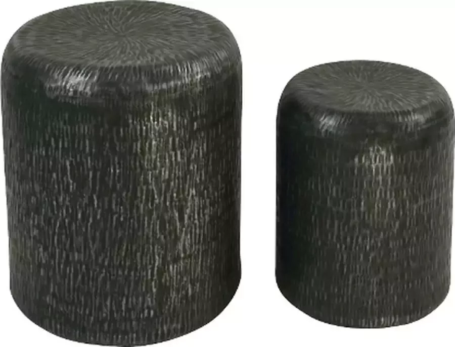 Rootsmann Set Bijzettafels Poef | Zwart