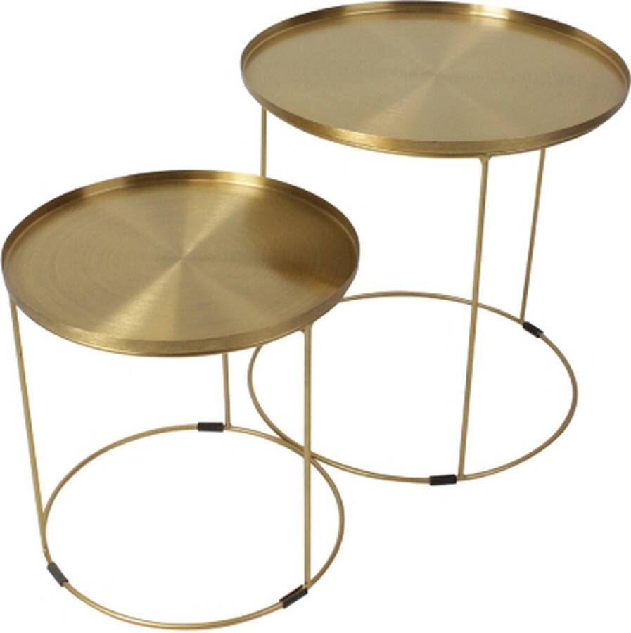 Rootsmann Set Bijzettafels Rond | Goud