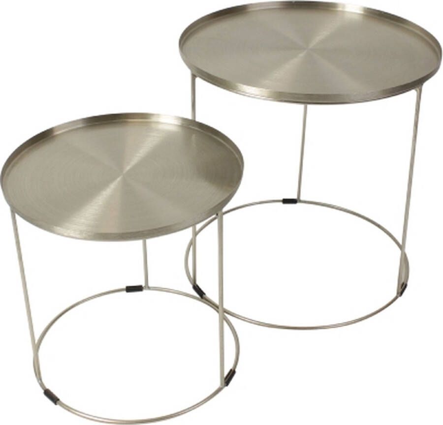 Rootsmann Set Bijzettafels Rond | Zilver