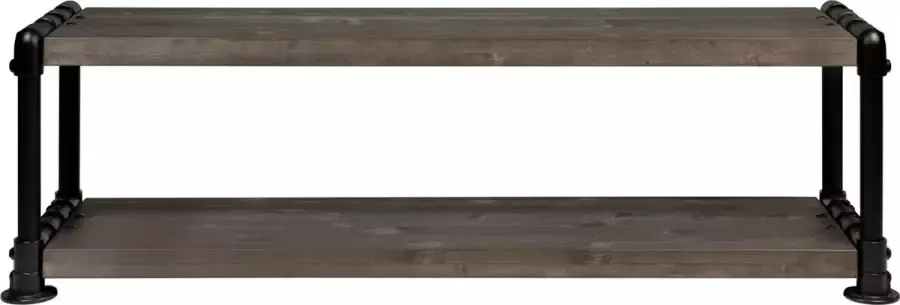 Rootsmann TV-meubel 160 CM Zwart Steigerbuis & Hout - Foto 2