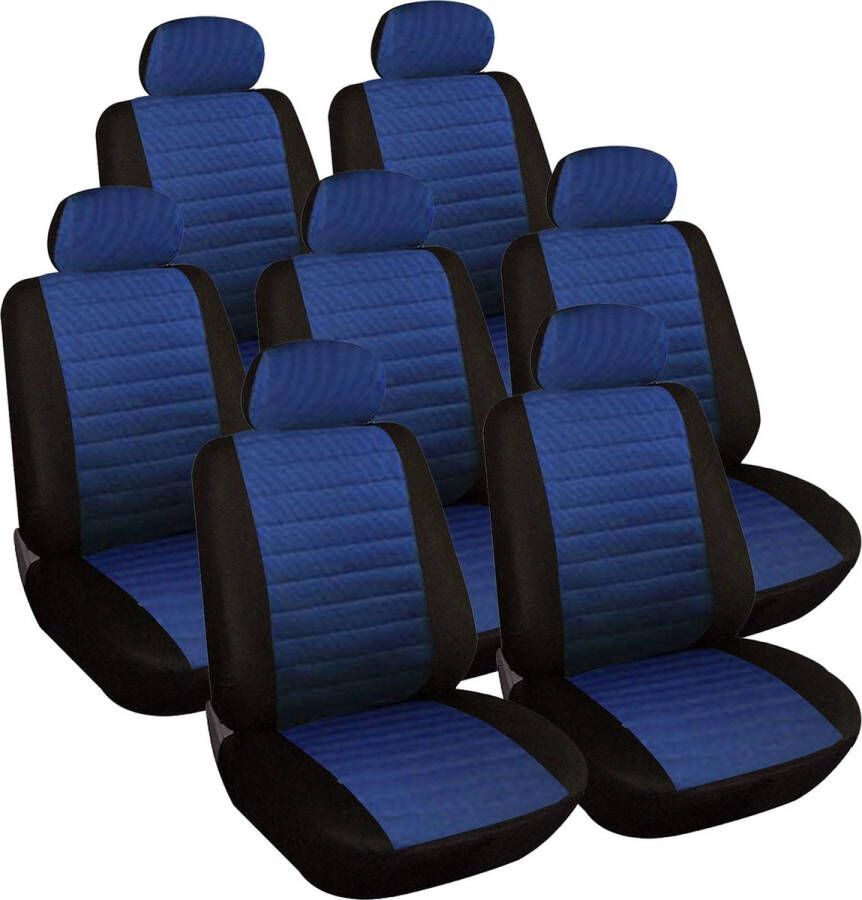 Rootz Living Rootz Autostoelhoes Autobeschermer Voertuigkussenschild Bekledingsbeschermer Stoelfolie Autobankbescherming Autostoelbarrière Zwart Blauw 19 6x15 4x12 7 inch