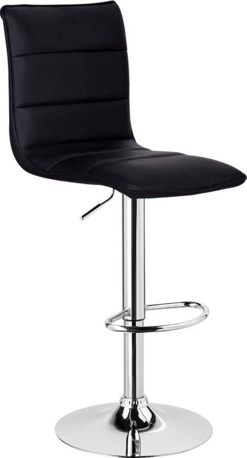 Rootz Living Rootz Bar Hocker Barkruk Tegenstoel Draaikruk Keukenzit In hoogte verstelbare zitting Zwart 94-116cm Hoogte