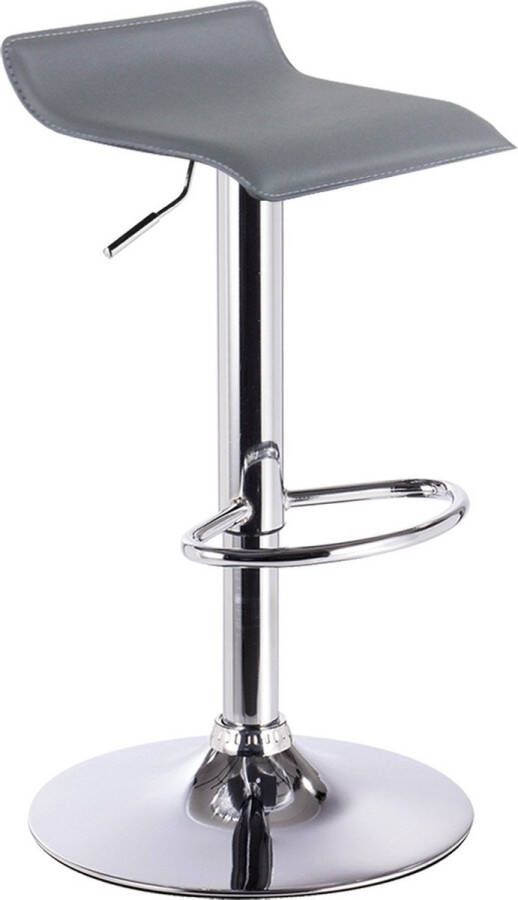 Rootz Living Rootz Barhocker Kruk Zitbank Tegenstoel Loungezit Draaibaar Zitstok Bistrobank Grijs 63-83cm Hoogte