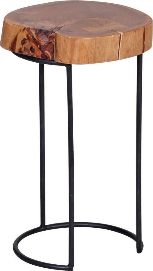 Rootz Living Rootz Bijzettafel Massief Acaciahout Massief Houten Bijzettafel Salontafel Bruin