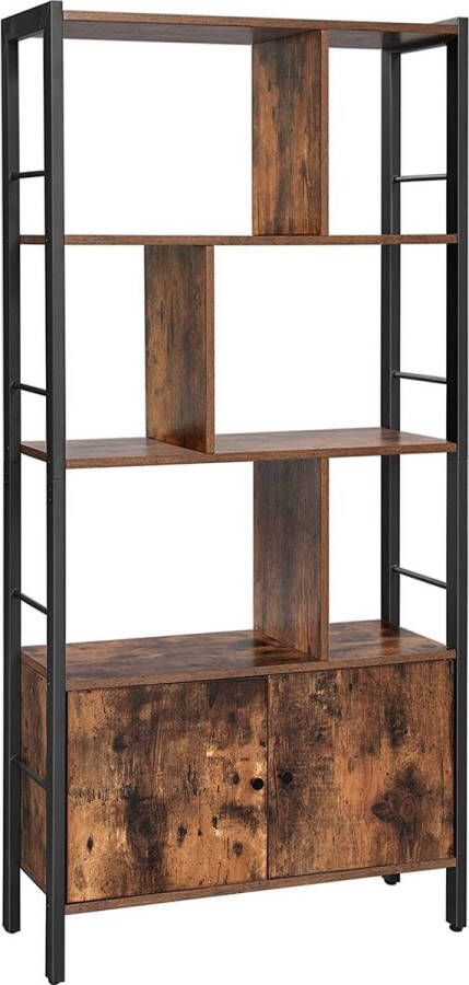 Rootz Living Rootz Boekenkast Boekenkasten Industrieel Hout IJzeren Frame 74 x 30 x 154 5 cm (LxBxH)