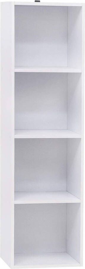 Rootz Living Rootz Boekenkast Boekenplank Opbergmeubel Displayplank Rekkensysteem Organisator Wit 30x106x24 cm