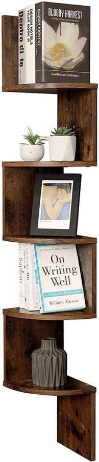 Rootz Living Rootz Boekenkast Met 5 Niveaus 127.5CM Archiefkast Kast Boekenkasten Industrieel