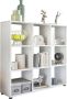 Rootz Living Rootz Design Boekenkast met 9 vakken Wit 108 x 104 x 29 cm Vloerplank houten plank vrijstaand Mappenplank Divider Cube plank modern Open opbergplank - Thumbnail 2