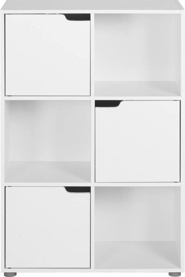Rootz Living Rootz Boekenplank Opbergmeubel Displayrek Organisator Boekenkast Planken Wit 29x91x59 6 cm