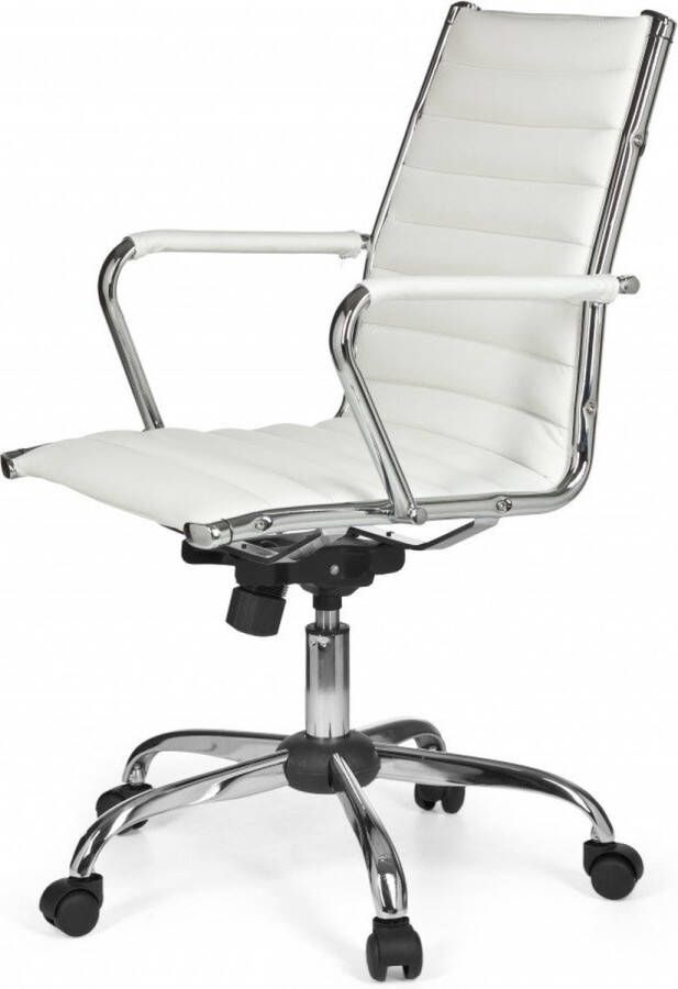 Rootz Living Rootz bureaustoel 2 hoezen kunstleer bureaustoel wit X-XL 110 kg directiestoel in hoogte verstelbare bureaustoel
