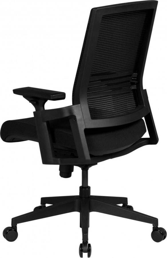 Rootz Living Rootz bureaustoel A2 stoffen bekleding bureaustoel armleuning zwart directiestoel 120kg draaistoel synchroon mechaniek