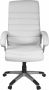 Rootz Living Rootz bureaustoel kunstleer wit ergonomisch met hoofdsteun Design directiestoel Bureaustoel met veegfunctie Bureaustoel hoge rugleuning X-XL 120 kg - Thumbnail 1