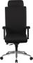 Rootz Living Rootz Bureaustoel Zwarte Stof Bureaustoel Boss Chair Draaistoel met Synchroon Mechanisme Hoofdsteun (120kg) - Thumbnail 1