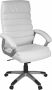 Rootz Living Rootz bureaustoel kunstleer wit ergonomisch met hoofdsteun Design directiestoel Bureaustoel met veegfunctie Bureaustoel hoge rugleuning X-XL 120 kg - Thumbnail 2