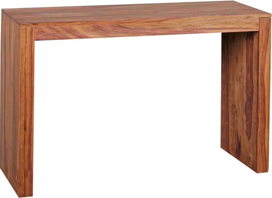 Rootz Living Rootz consoletafel massief hout sheesham bureau werktafel in cottage-stijl in natuurlijk hout modern design 115 x 40 cm